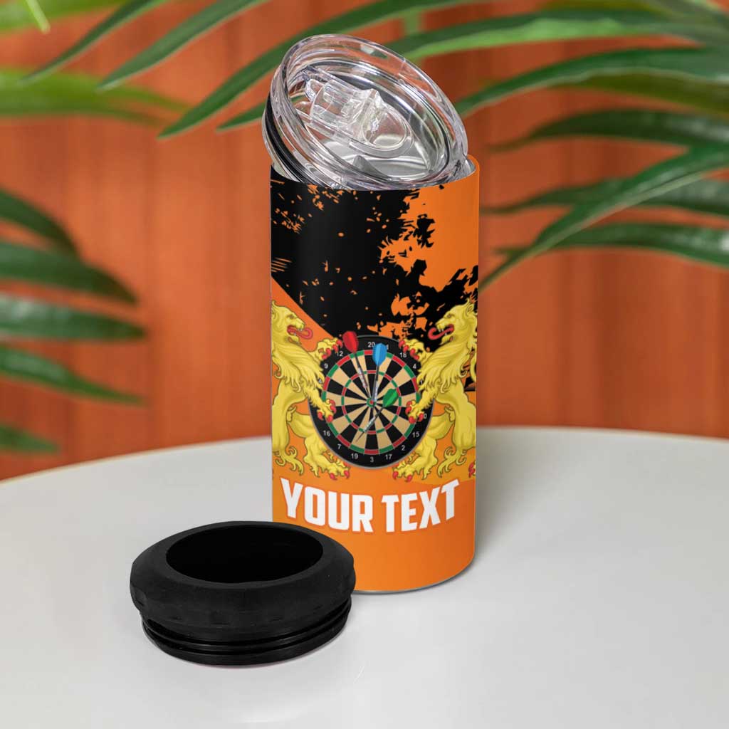 Personalised Netherlands Darts 4 in 1 Can Cooler Tumbler Born To Play Darts Grunge Style - Wonder Print Shop