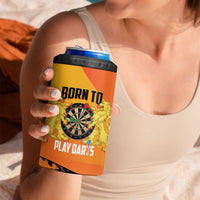 Personalised Netherlands Darts 4 in 1 Can Cooler Tumbler Born To Play Darts Grunge Style - Wonder Print Shop