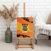 Netherlands Darts Canvas Wall Art Born To Play Darts Grunge Style - Wonder Print Shop