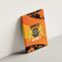 Netherlands Darts Canvas Wall Art Born To Play Darts Grunge Style - Wonder Print Shop