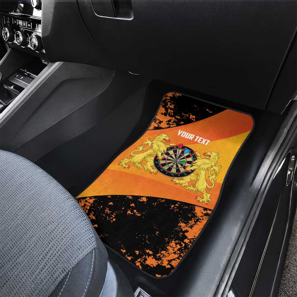 Personalised Netherlands Darts Car Mats Born To Play Darts Grunge Style - Wonder Print Shop