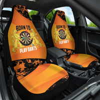 Netherlands Darts Car Seat Cover Born To Play Darts Grunge Style - Wonder Print Shop