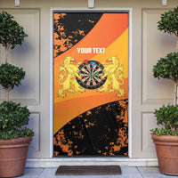 Personalised Netherlands Darts Door Cover Born To Play Darts Grunge Style - Wonder Print Shop