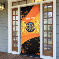 Personalised Netherlands Darts Door Cover Born To Play Darts Grunge Style - Wonder Print Shop