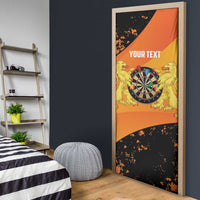 Personalised Netherlands Darts Door Cover Born To Play Darts Grunge Style - Wonder Print Shop