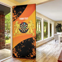 Personalised Netherlands Darts Door Cover Born To Play Darts Grunge Style - Wonder Print Shop