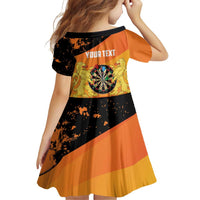 Personalised Netherlands Darts Family Matching Mermaid Dress and Hawaiian Shirt Born To Play Darts Grunge Style - Wonder Print Shop