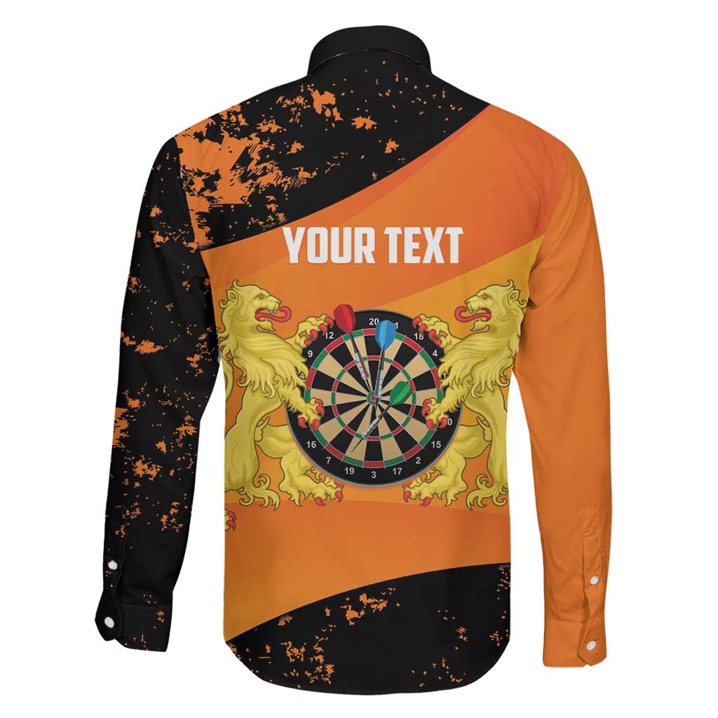 Personalised Netherlands Darts Family Matching Mermaid Dress and Hawaiian Shirt Born To Play Darts Grunge Style - Wonder Print Shop
