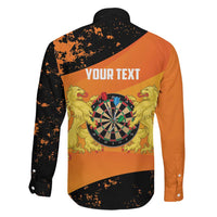 Personalised Netherlands Darts Family Matching Mermaid Dress and Hawaiian Shirt Born To Play Darts Grunge Style - Wonder Print Shop