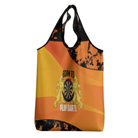 Netherlands Darts Grocery Bag Born To Play Darts Grunge Style - Wonder Print Shop