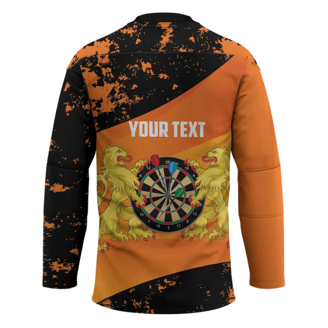 Personalised Netherlands Darts Hockey Jersey Born To Play Darts Grunge Style - Wonder Print Shop