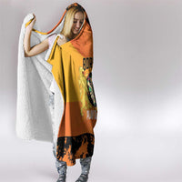 Netherlands Darts Hooded Blanket Born To Play Darts Grunge Style - Wonder Print Shop