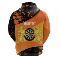 Personalised Netherlands Darts Hoodie Born To Play Darts Grunge Style - Wonder Print Shop