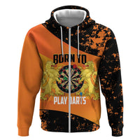 Personalised Netherlands Darts Hoodie Born To Play Darts Grunge Style - Wonder Print Shop
