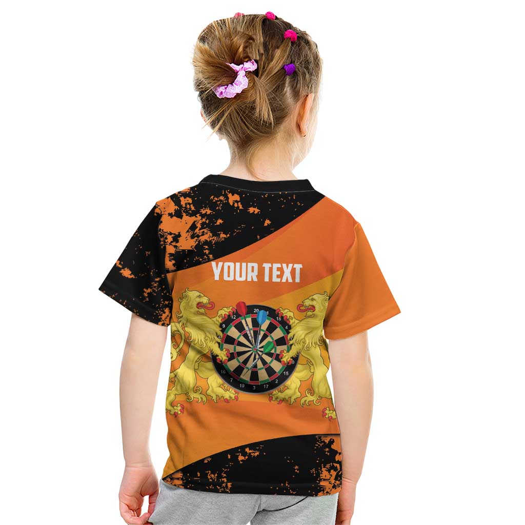 Personalised Netherlands Darts Kid T Shirt Born To Play Darts Grunge Style - Wonder Print Shop