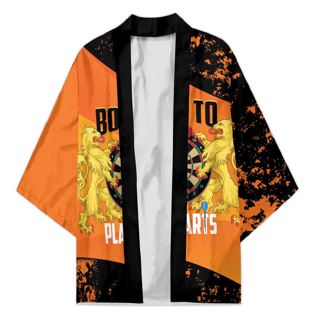 Personalised Netherlands Darts Kimono Born To Play Darts Grunge Style - Wonder Print Shop