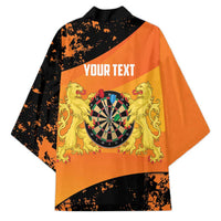 Personalised Netherlands Darts Kimono Born To Play Darts Grunge Style - Wonder Print Shop