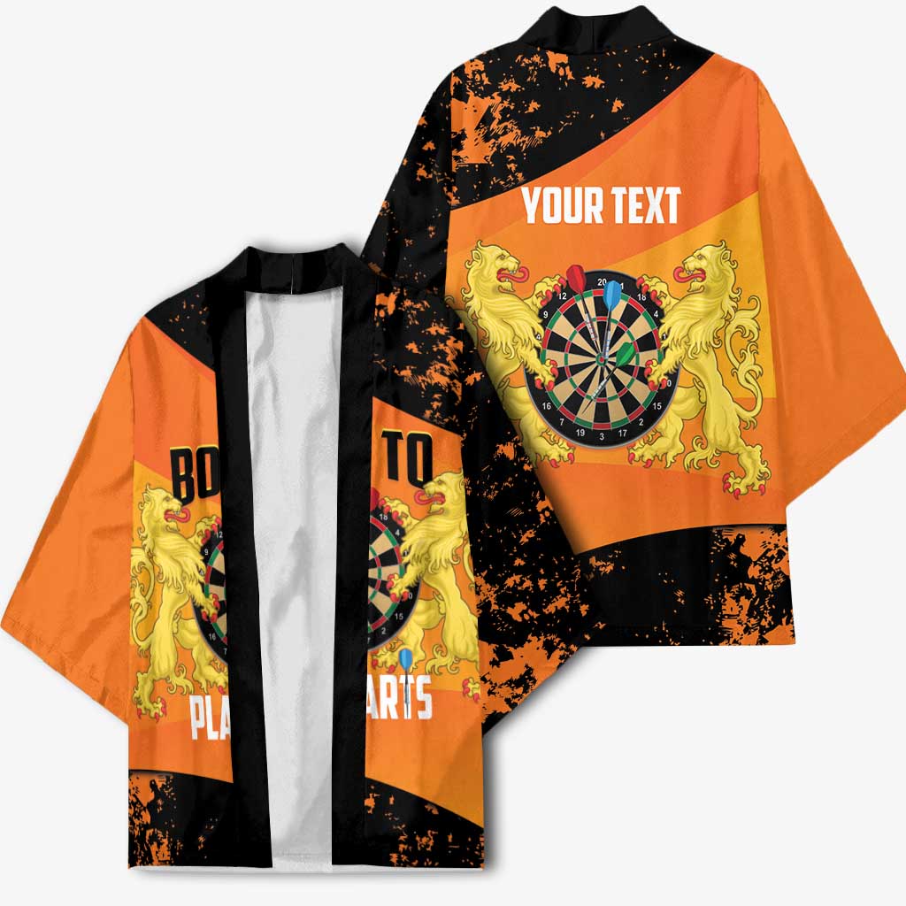 Personalised Netherlands Darts Kimono Born To Play Darts Grunge Style - Wonder Print Shop
