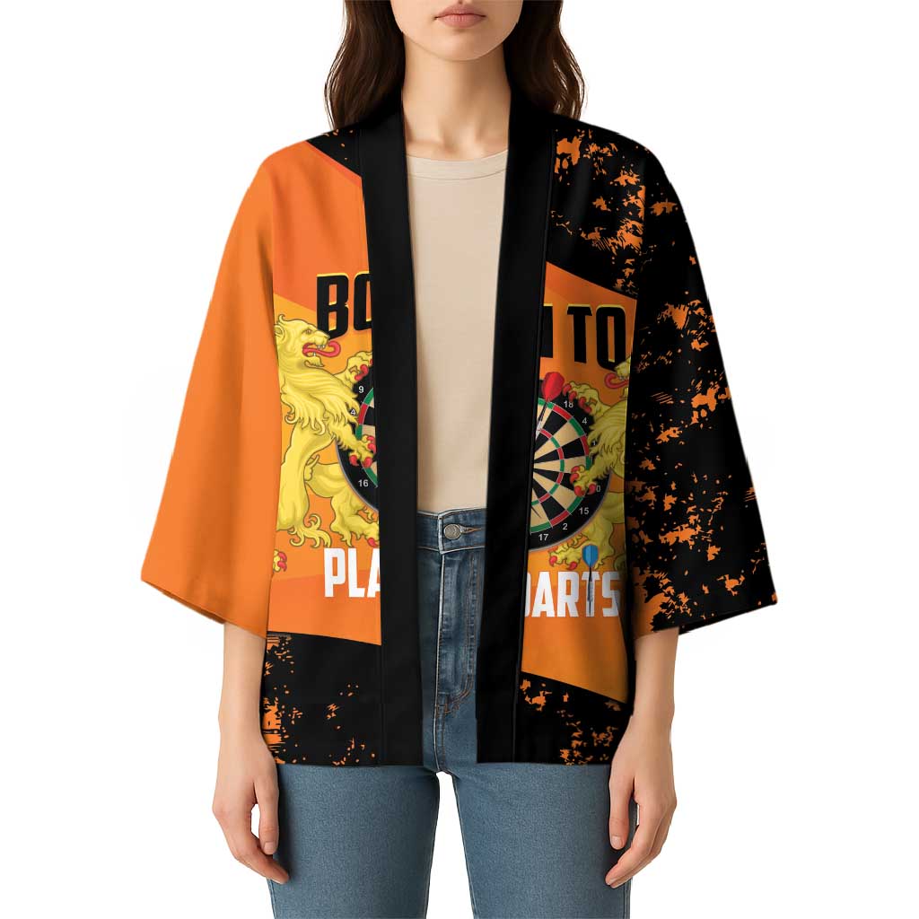 Personalised Netherlands Darts Kimono Born To Play Darts Grunge Style - Wonder Print Shop