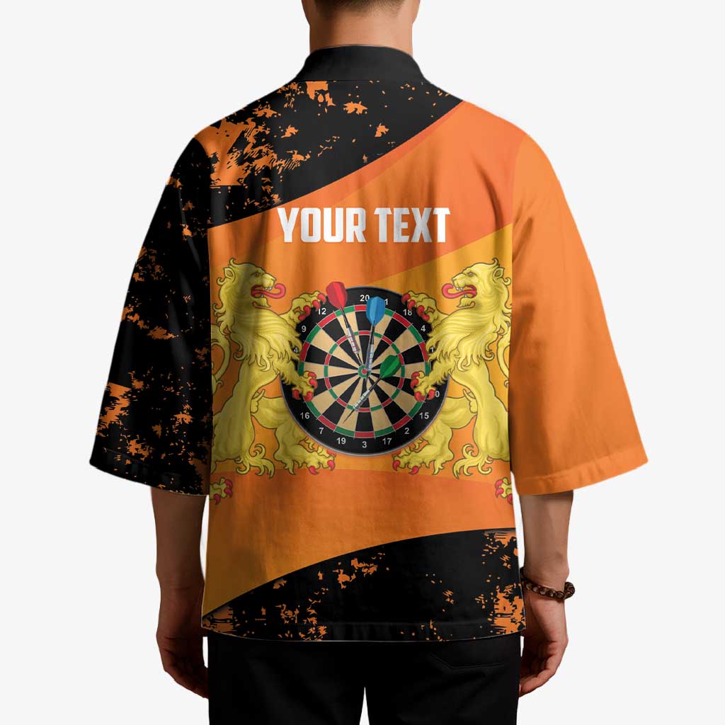 Personalised Netherlands Darts Kimono Born To Play Darts Grunge Style - Wonder Print Shop