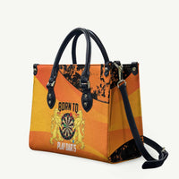 Netherlands Darts Leather Bag Born To Play Darts Grunge Style - Wonder Print Shop