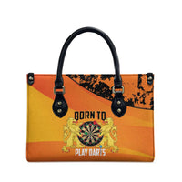 Netherlands Darts Leather Bag Born To Play Darts Grunge Style - Wonder Print Shop