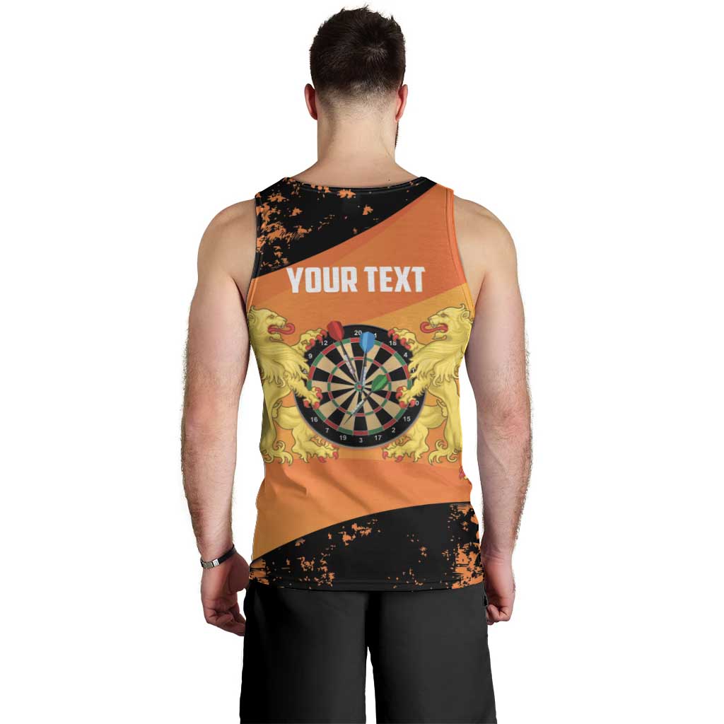 Personalised Netherlands Darts Men Tank Top Born To Play Darts Grunge Style - Wonder Print Shop