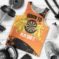 Personalised Netherlands Darts Men Tank Top Born To Play Darts Grunge Style - Wonder Print Shop