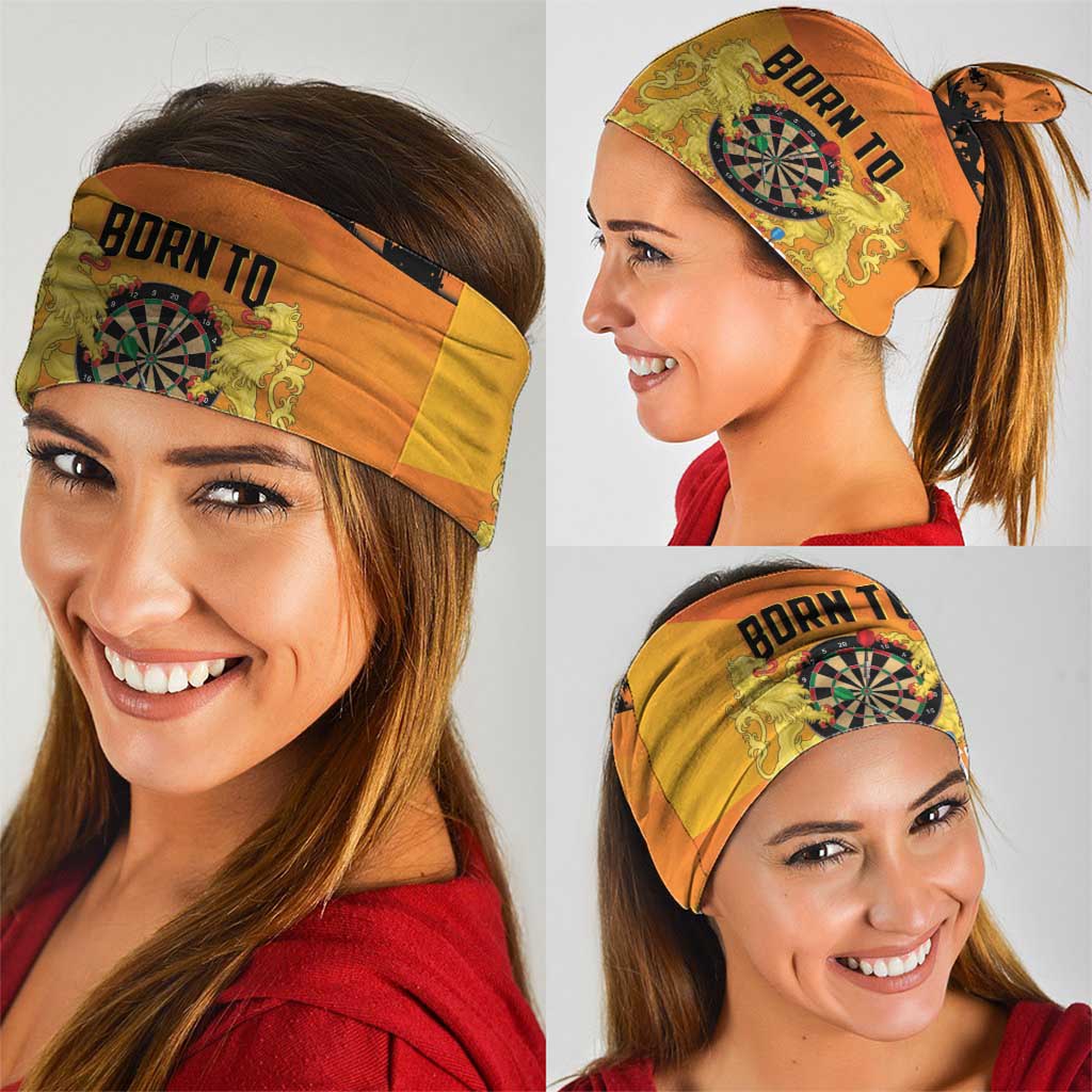 Netherlands Darts Neck Gaiter Born To Play Darts Grunge Style - Wonder Print Shop