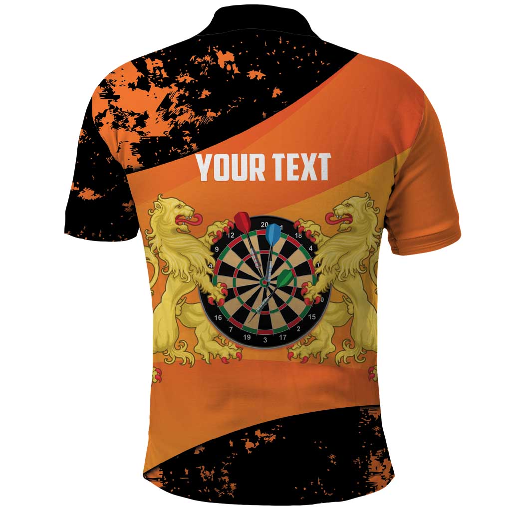 Personalised Netherlands Darts Polo Shirt Born To Play Darts Grunge Style - Wonder Print Shop
