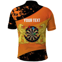 Personalised Netherlands Darts Polo Shirt Born To Play Darts Grunge Style - Wonder Print Shop