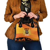 Netherlands Darts Shoulder Handbag Born To Play Darts Grunge Style - Wonder Print Shop
