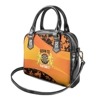 Netherlands Darts Shoulder Handbag Born To Play Darts Grunge Style - Wonder Print Shop