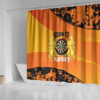 Netherlands Darts Shower Curtain Born To Play Darts Grunge Style - Wonder Print Shop