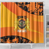 Netherlands Darts Shower Curtain Born To Play Darts Grunge Style - Wonder Print Shop