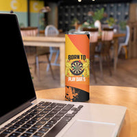 Personalised Netherlands Darts Skinny Tumbler Born To Play Darts Grunge Style - Wonder Print Shop
