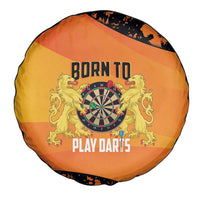 Netherlands Darts Spare Tire Cover Born To Play Darts Grunge Style - Wonder Print Shop