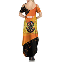 Personalised Netherlands Darts Summer Maxi Dress Born To Play Darts Grunge Style - Wonder Print Shop