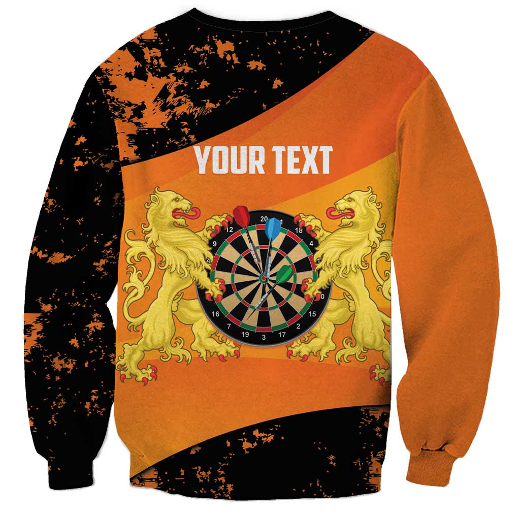 Personalised Netherlands Darts Sweatshirt Born To Play Darts Grunge Style - Wonder Print Shop