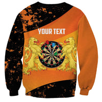 Personalised Netherlands Darts Sweatshirt Born To Play Darts Grunge Style - Wonder Print Shop
