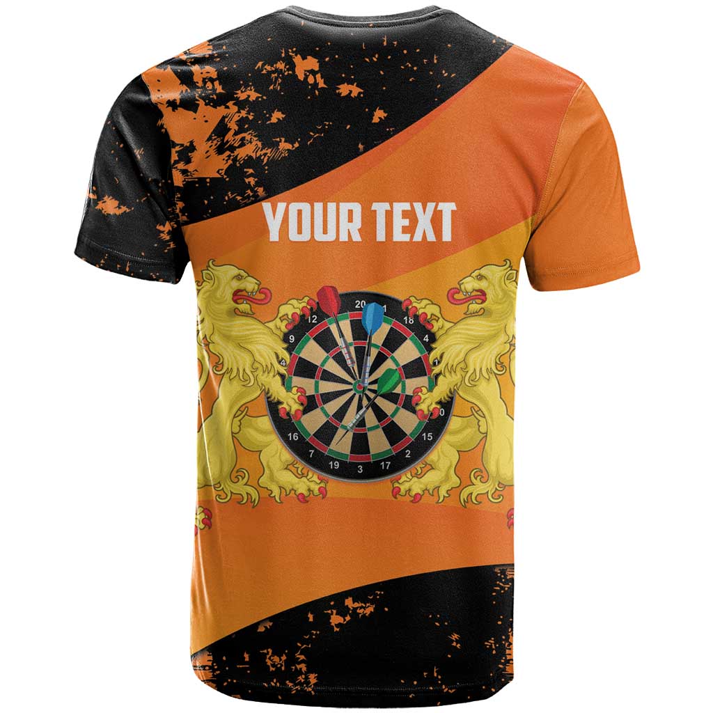 Personalised Netherlands Darts T Shirt Born To Play Darts Grunge Style - Wonder Print Shop