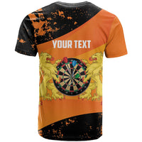 Personalised Netherlands Darts T Shirt Born To Play Darts Grunge Style - Wonder Print Shop