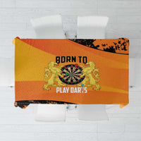 Netherlands Darts Tablecloth Born To Play Darts Grunge Style - Wonder Print Shop