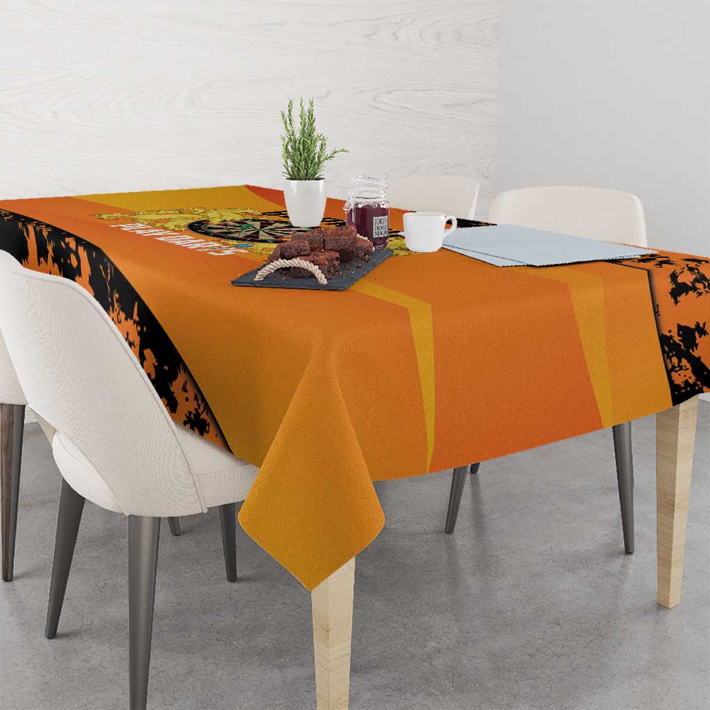 Netherlands Darts Tablecloth Born To Play Darts Grunge Style - Wonder Print Shop