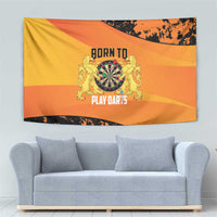 Netherlands Darts Tapestry Born To Play Darts Grunge Style - Wonder Print Shop