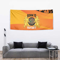 Netherlands Darts Tapestry Born To Play Darts Grunge Style - Wonder Print Shop