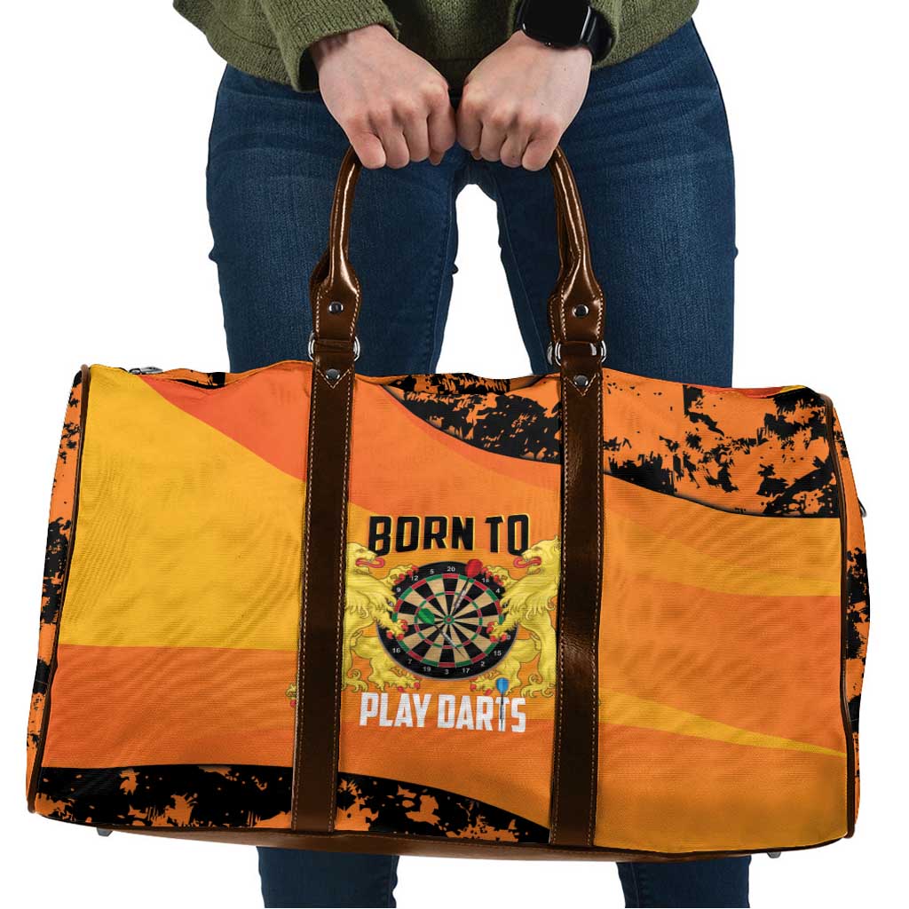 Netherlands Darts Travel Bag Born To Play Darts Grunge Style - Wonder Print Shop