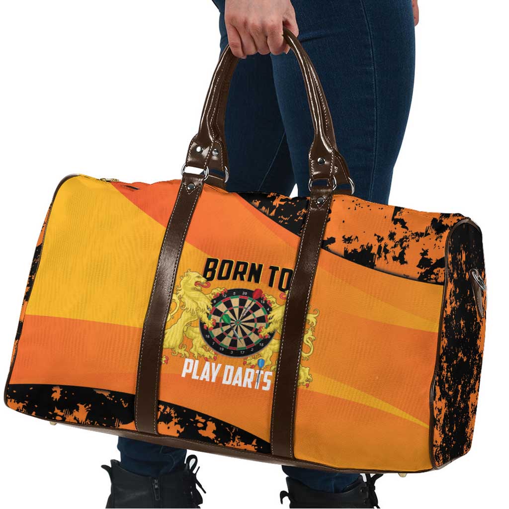 Netherlands Darts Travel Bag Born To Play Darts Grunge Style - Wonder Print Shop