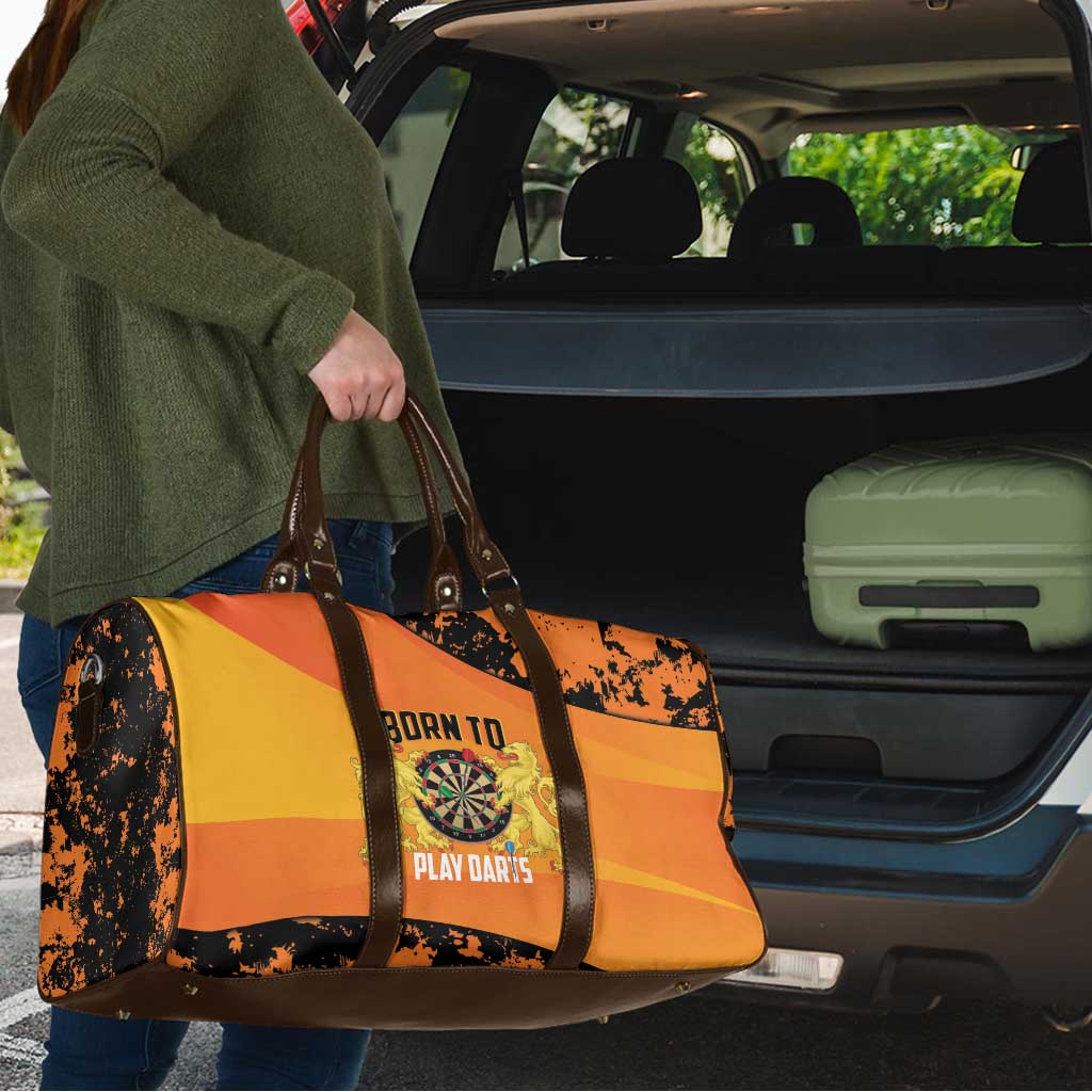 Netherlands Darts Travel Bag Born To Play Darts Grunge Style - Wonder Print Shop