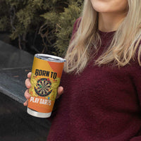 Personalised Netherlands Darts Tumbler Cup Born To Play Darts Grunge Style - Wonder Print Shop